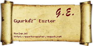 Gyurkó Eszter névjegykártya
